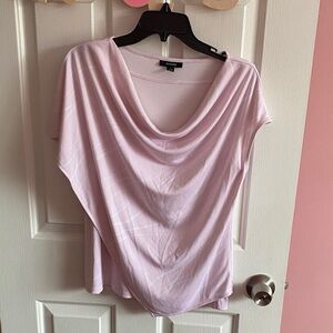 Alfani Light Pink Cowl Neck Short Sleeve Top